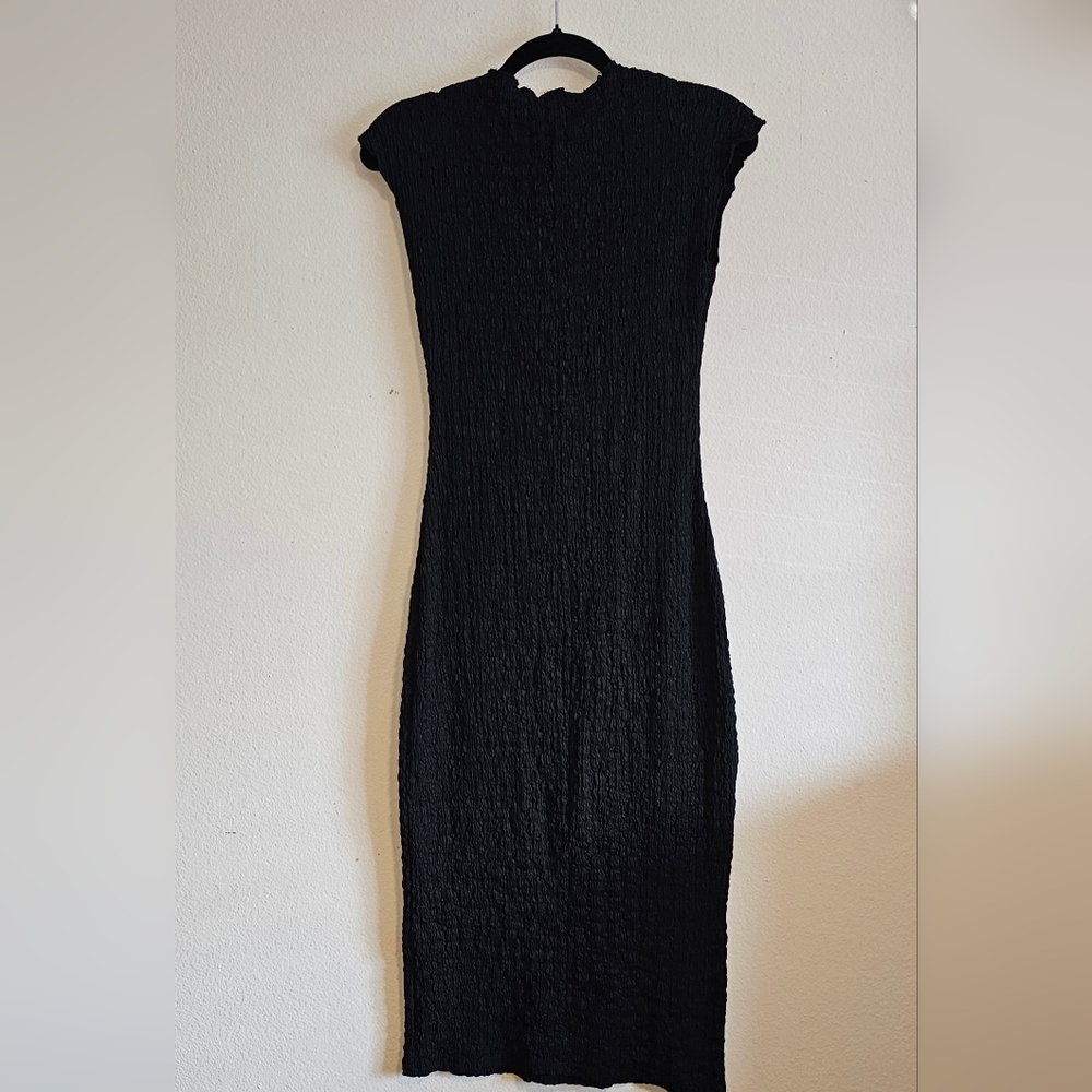 ZARA Crinkle Bodycon Midi Dress-S-New